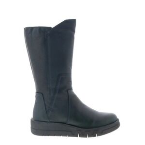 Miz Mooz LEAR Black Leather Tall Riding Moto Boots Women's EU 37 US 6-7 NEW